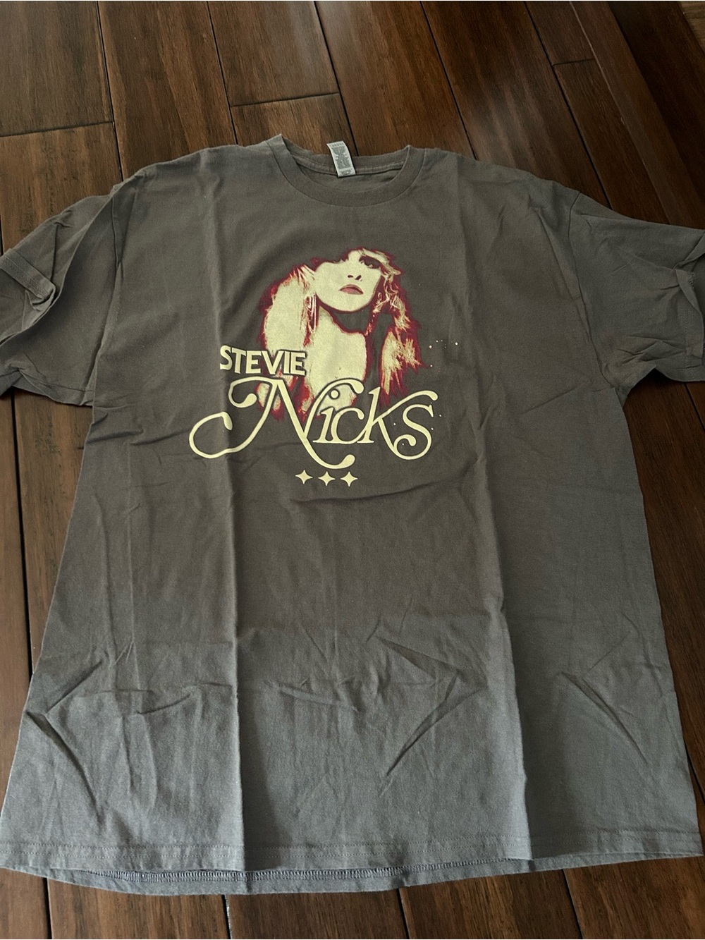 Gildan Black Tee with Cream and Red Graphic